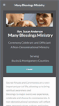 Mobile Screenshot of manyblessingsministry.com